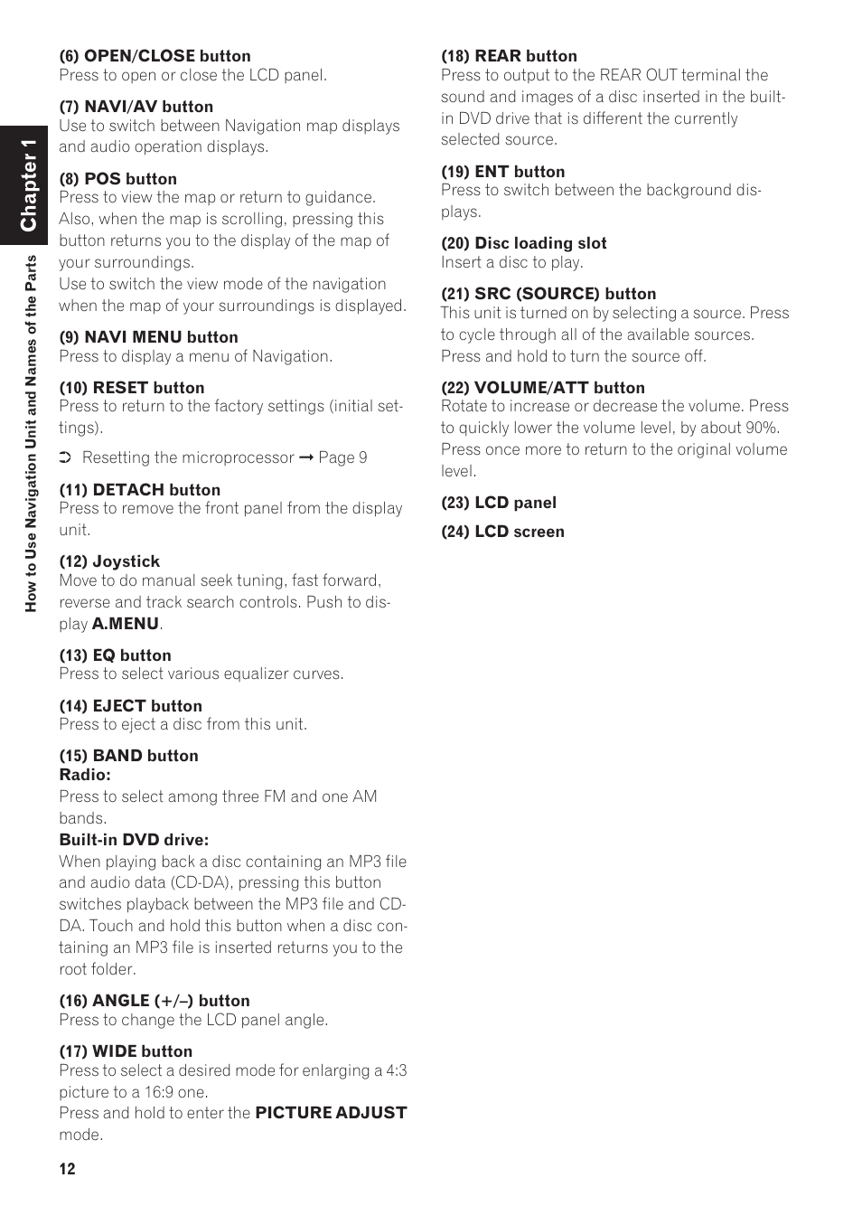 Chapter 1 | Pioneer AVIC-N1 User Manual | Page 14 / 28