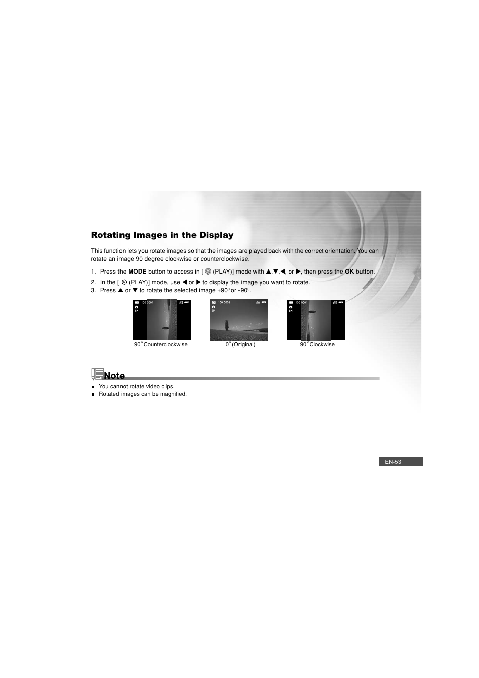 Rotating images in the display | Pioneer DC500 User Manual | Page 53 / 110
