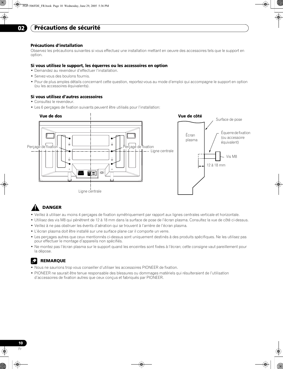 Précautions de sécurité 02 | Pioneer PDP-436FDE User Manual | Page 56 / 141