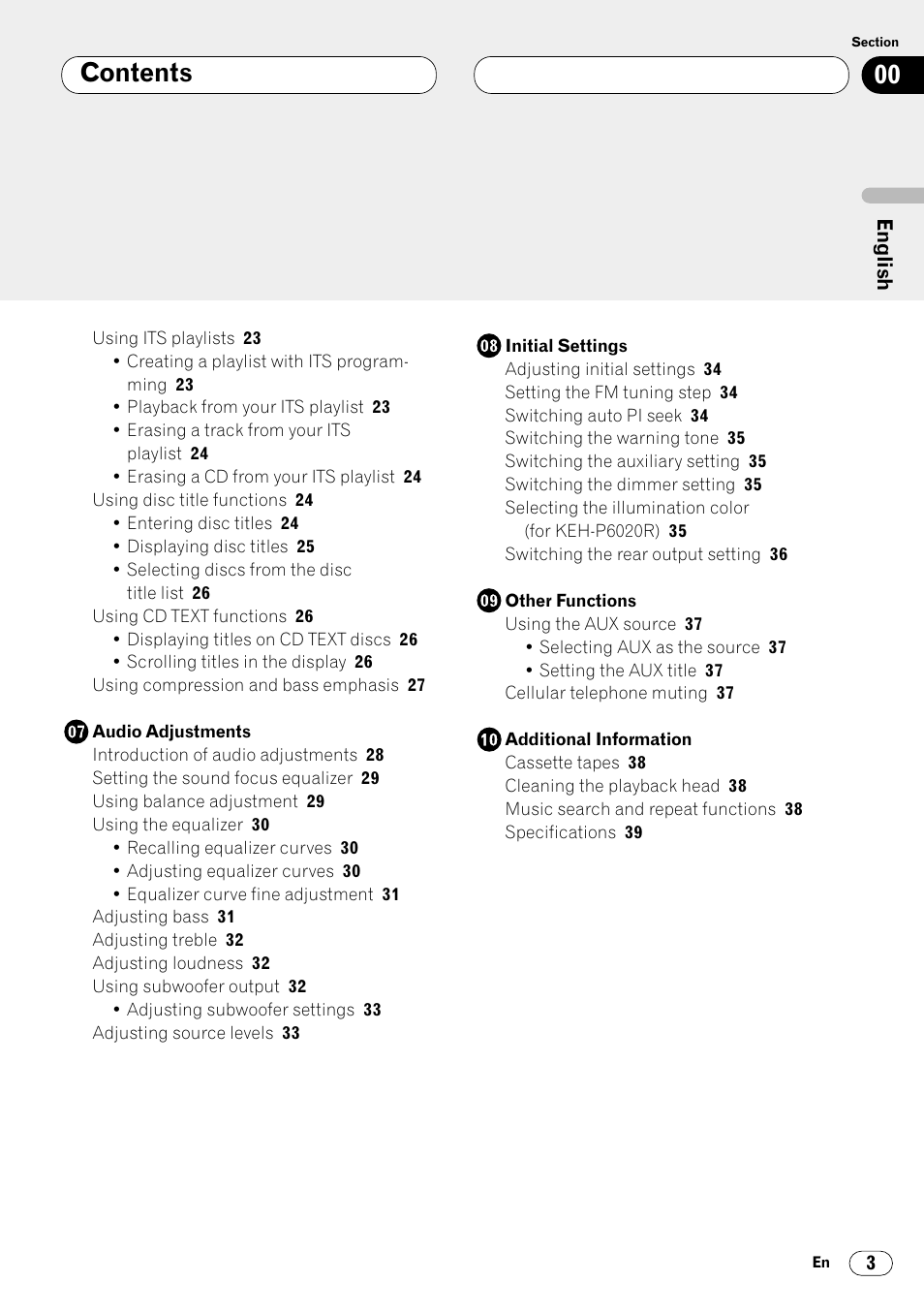 Pioneer KEH-P6020RB User Manual | Page 3 / 116
