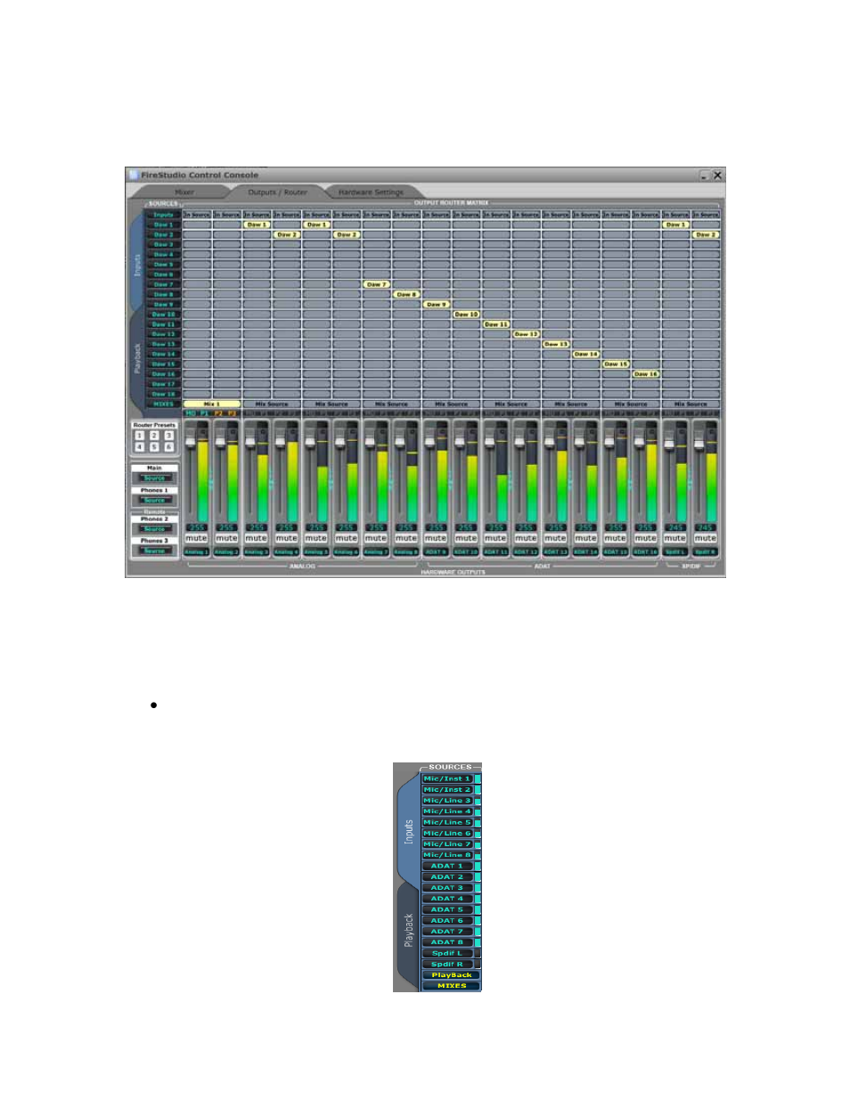 3 control console | Presonus Audio electronic 26x26 FireWire Recording System User Manual | Page 19 / 33