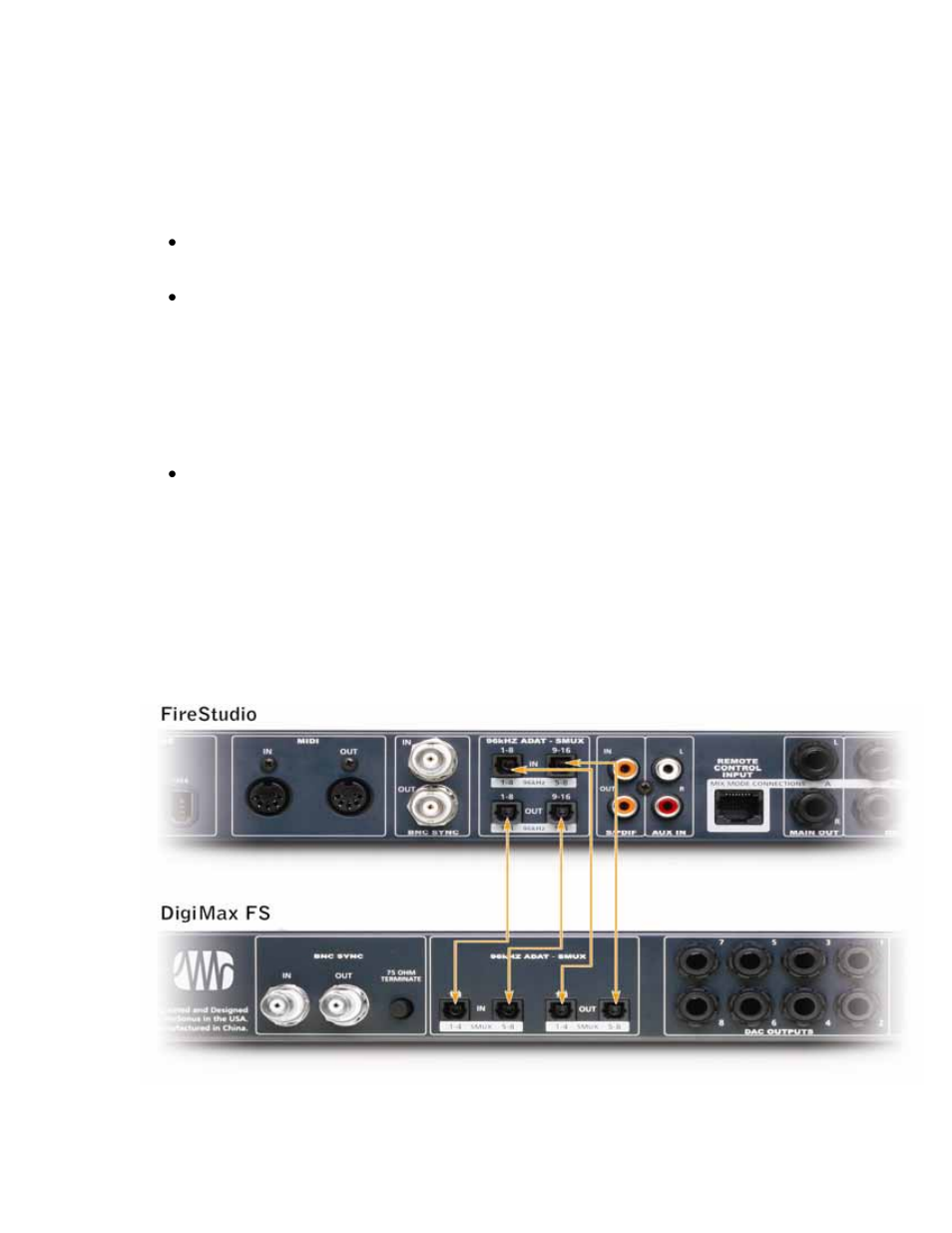 4 applications and example settings | Presonus Audio electronic 26x26 FireWire Recording System User Manual | Page 26 / 33