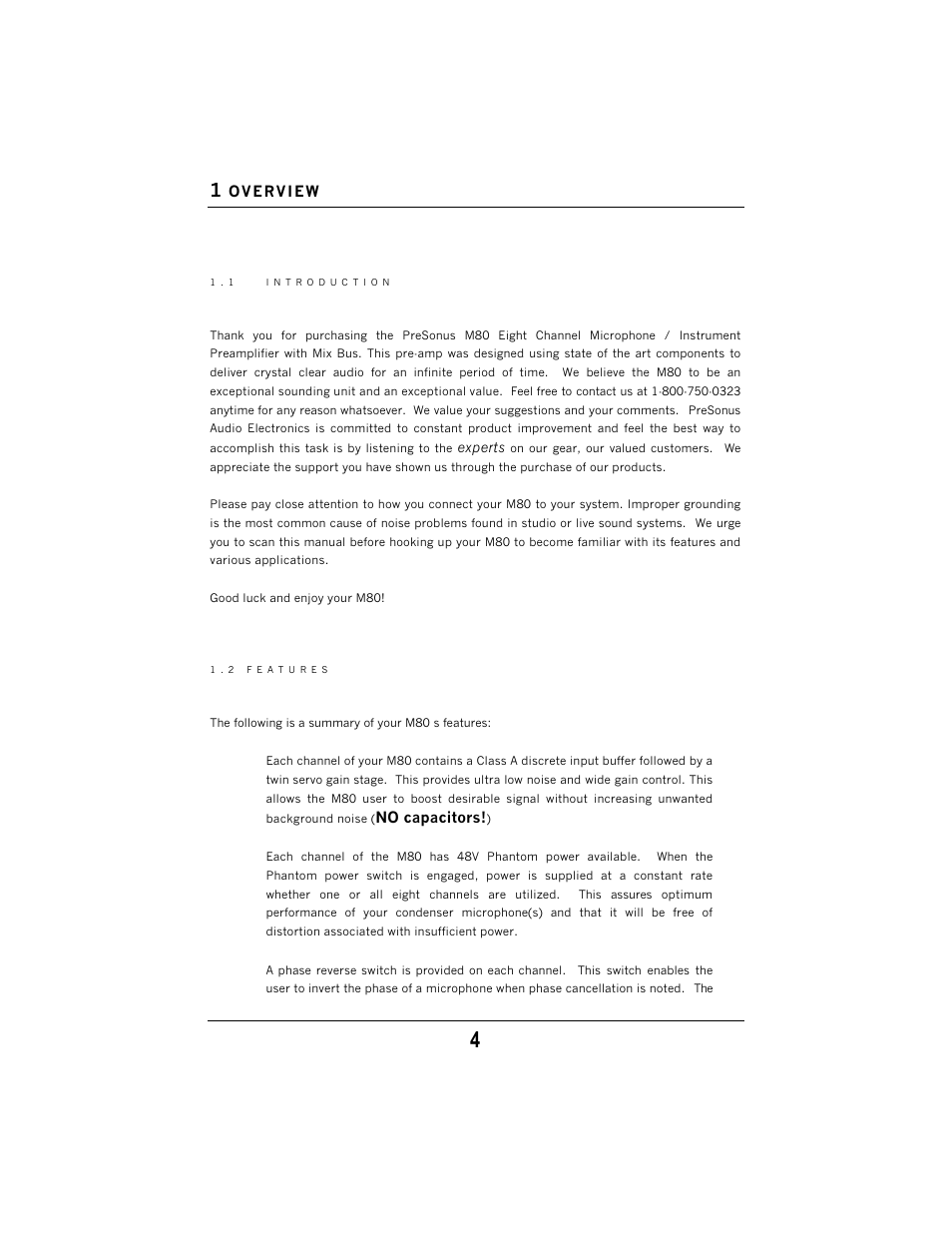 PreSonus M80 User Manual | Page 6 / 18