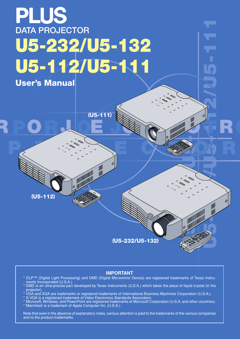 PLUS Vision U5-111 User Manual | 72 pages