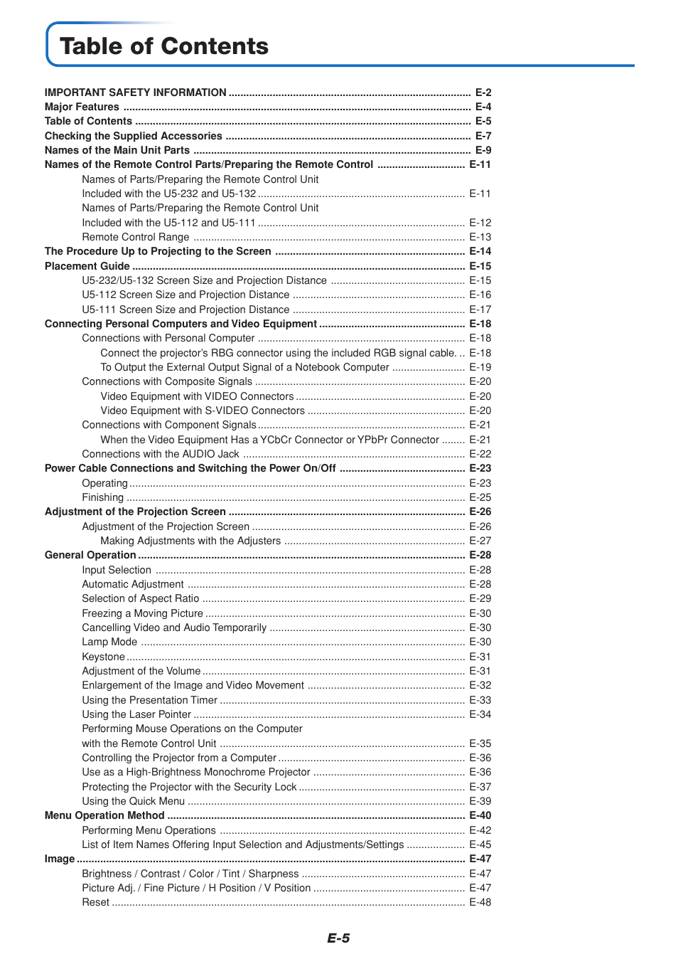 PLUS Vision U5-111 User Manual | Page 6 / 72