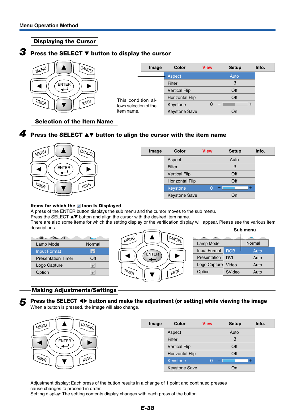 PLUS Vision Data Projector User Manual | Page 38 / 68