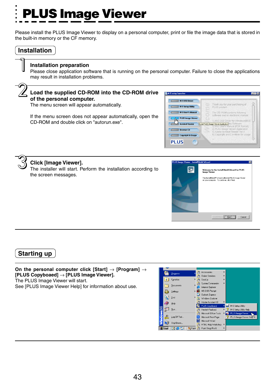 Plus image viewer | PLUS Vision M-5 User Manual | Page 43 / 45