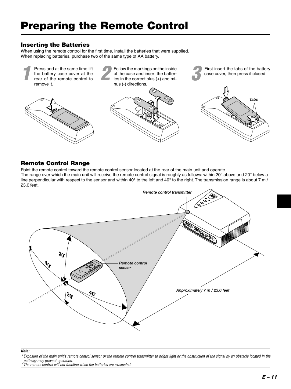 Preparing the remote control | PLUS Vision PLUS Piano HE-3200 User Manual | Page 11 / 51