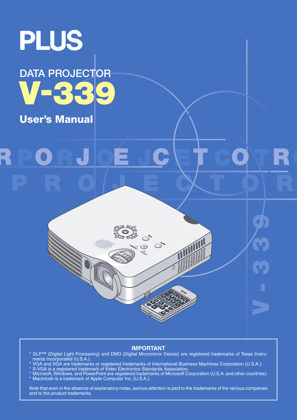 PLUS Vision V-339 User Manual | 64 pages