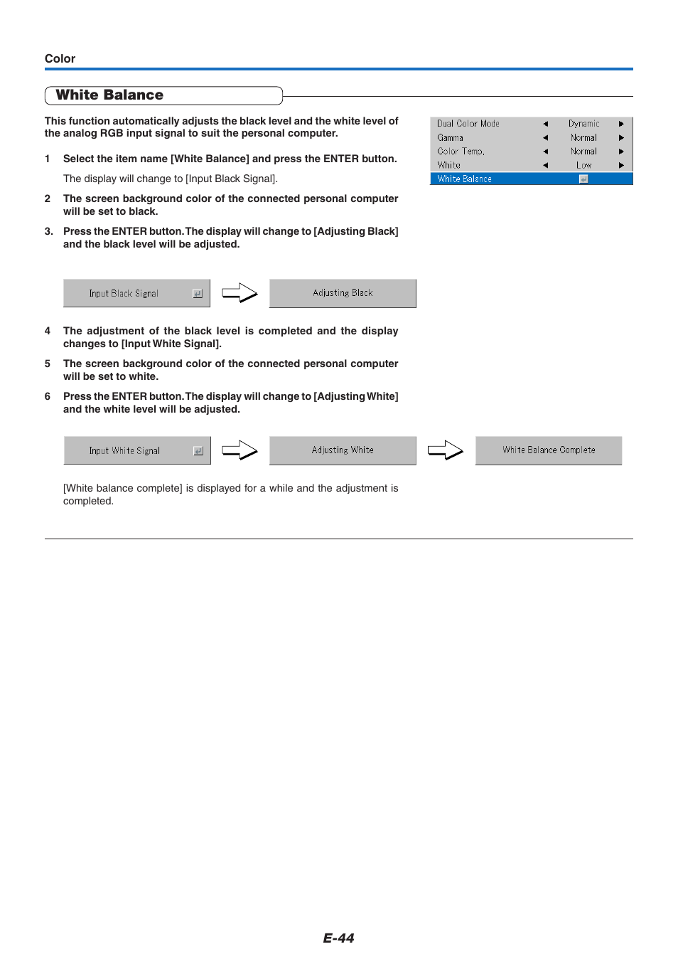 White balance | PLUS Vision V-339 User Manual | Page 45 / 64