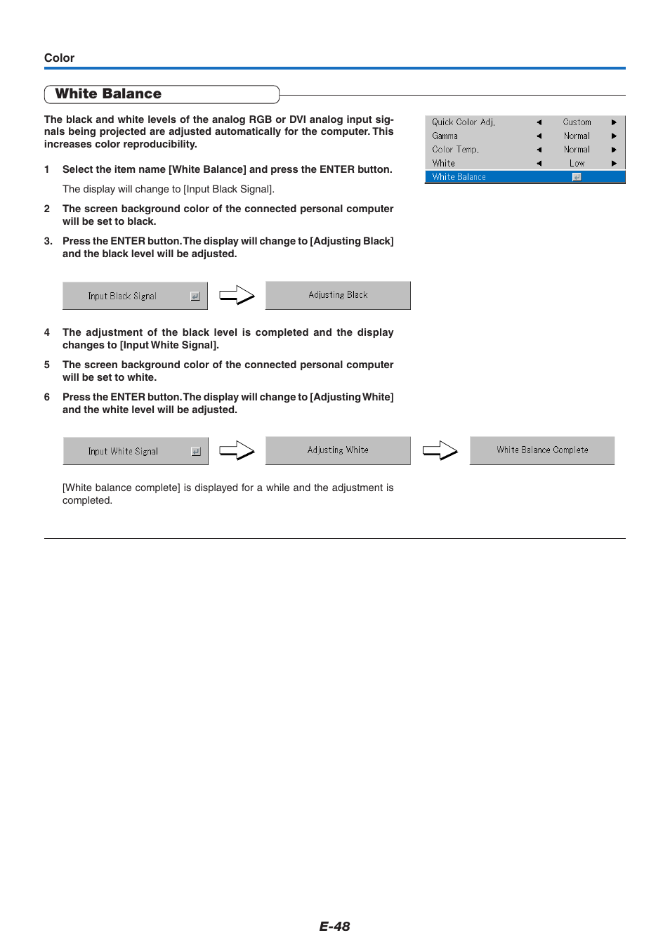 White balance | PLUS Vision U7-132/U7-137 User Manual | Page 48 / 67
