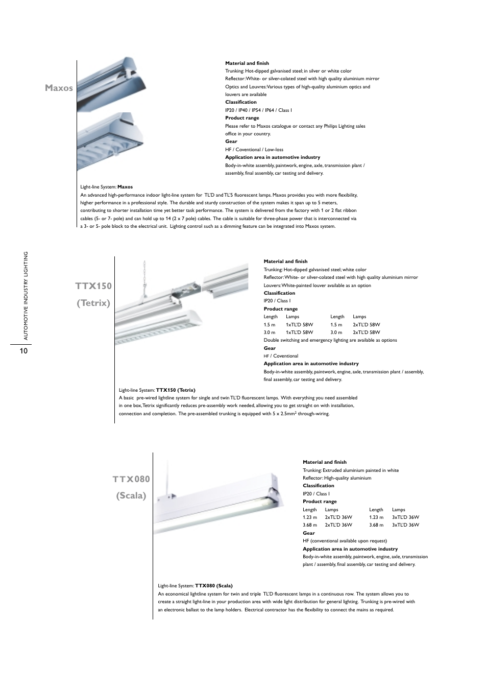 Maxos, Ttx 150 (tetrix), 080 (scala) | T t x | Philips Lighting HQ6640 User Manual | Page 12 / 16
