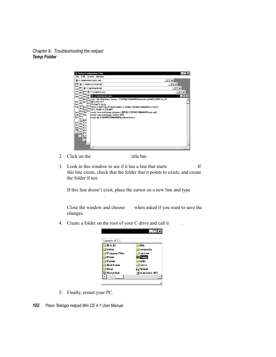 Psion Teklogix netpad Win CE 4.1 User Manual | Page 122 / 132