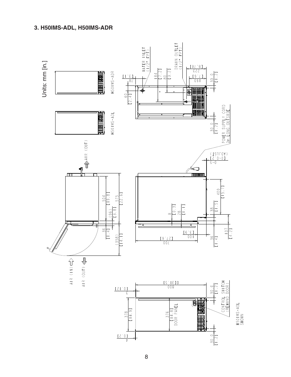 H50ims-adl, h50ims-adr | Perlick SELF CONTAINED H50IMS-ADR User Manual | Page 8 / 31