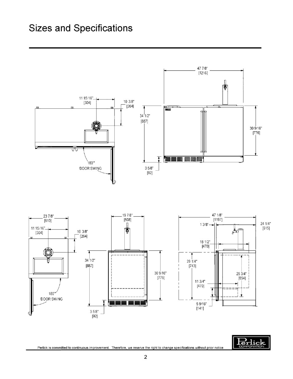 Perlick H Series User Manual | Page 2 / 14