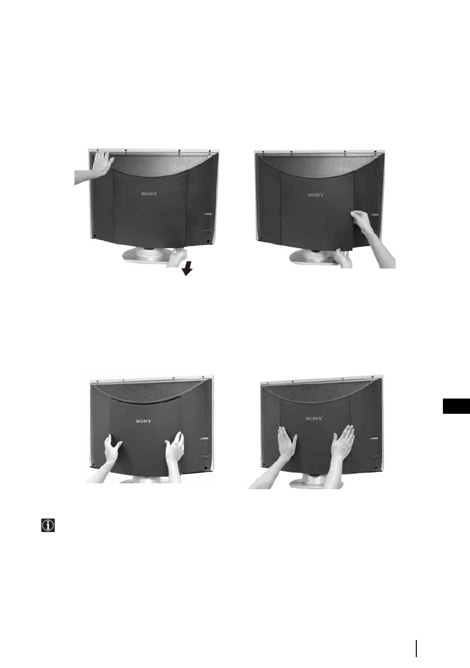 Remoção da cobertura traseira | Sony KLV-27HR3 User Manual | Page 111 / 134