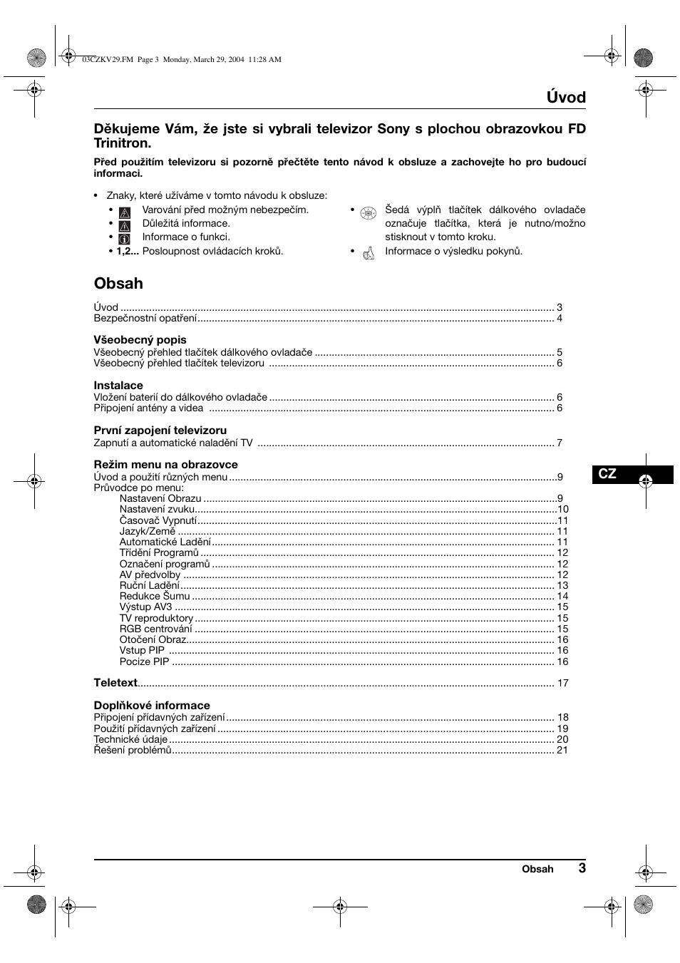 Sony KV-29XL70K User Manual | Page 43 / 124