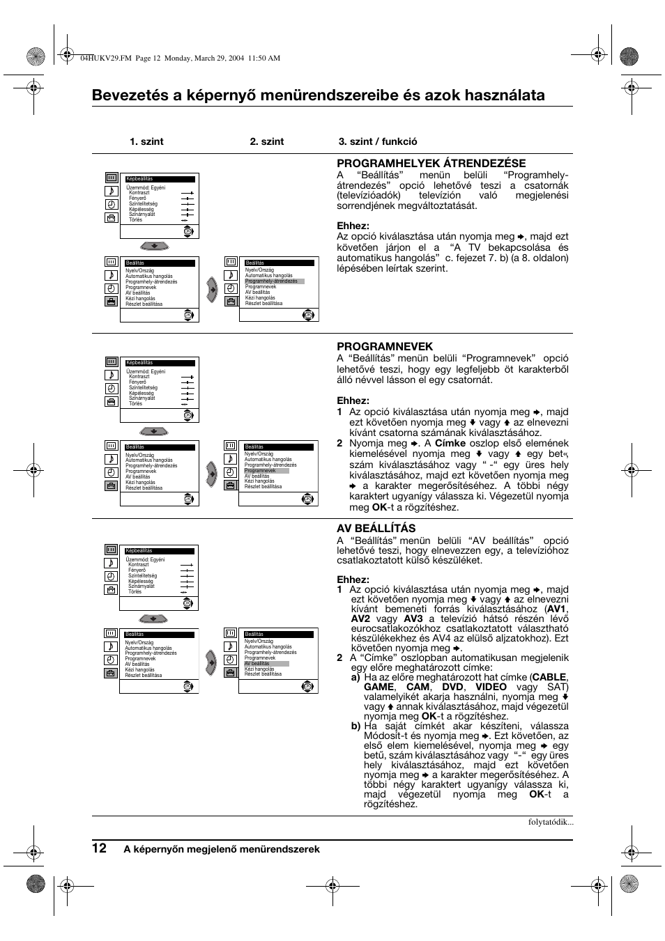 Sony KV-29XL70K User Manual | Page 72 / 124