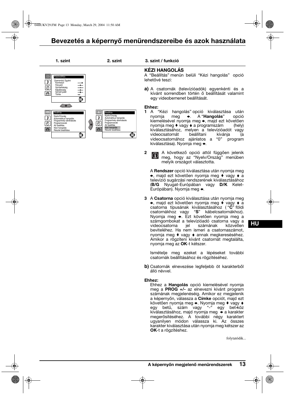 Sony KV-29XL70K User Manual | Page 73 / 124