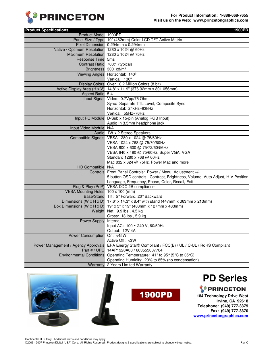 Princeton PD User Manual | 1 page