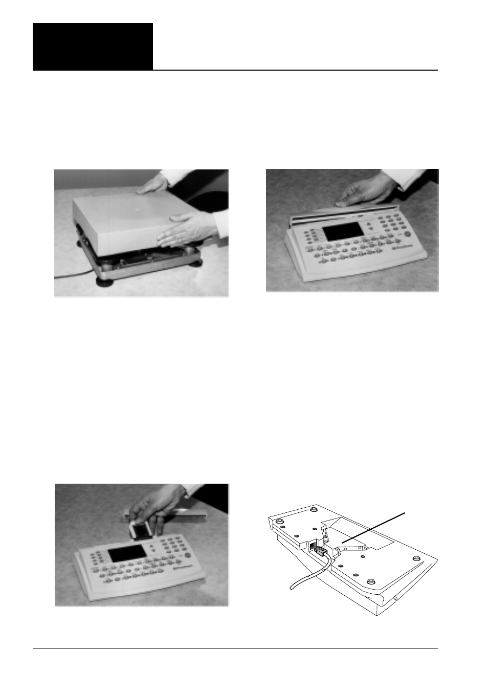 N900, Series install 3. assemble the weighing platform, Remove the control module cover | Install the rate prom, Connect weighing platform to control module | Pitney Bowes N921 User Manual | Page 12 / 16