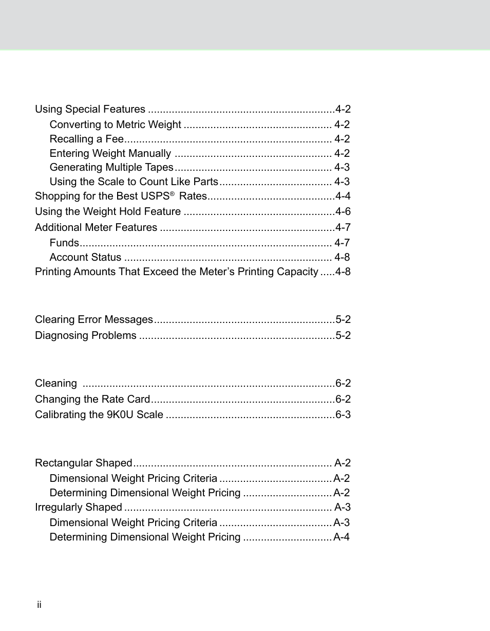 Pitney Bowes 9K0U User Manual | Page 4 / 52