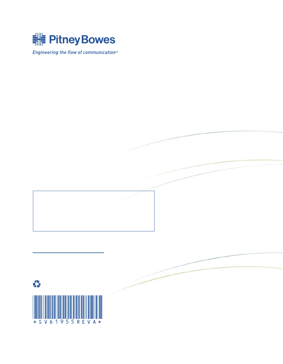 Back cover | Pitney Bowes 9K0U User Manual | Page 52 / 52