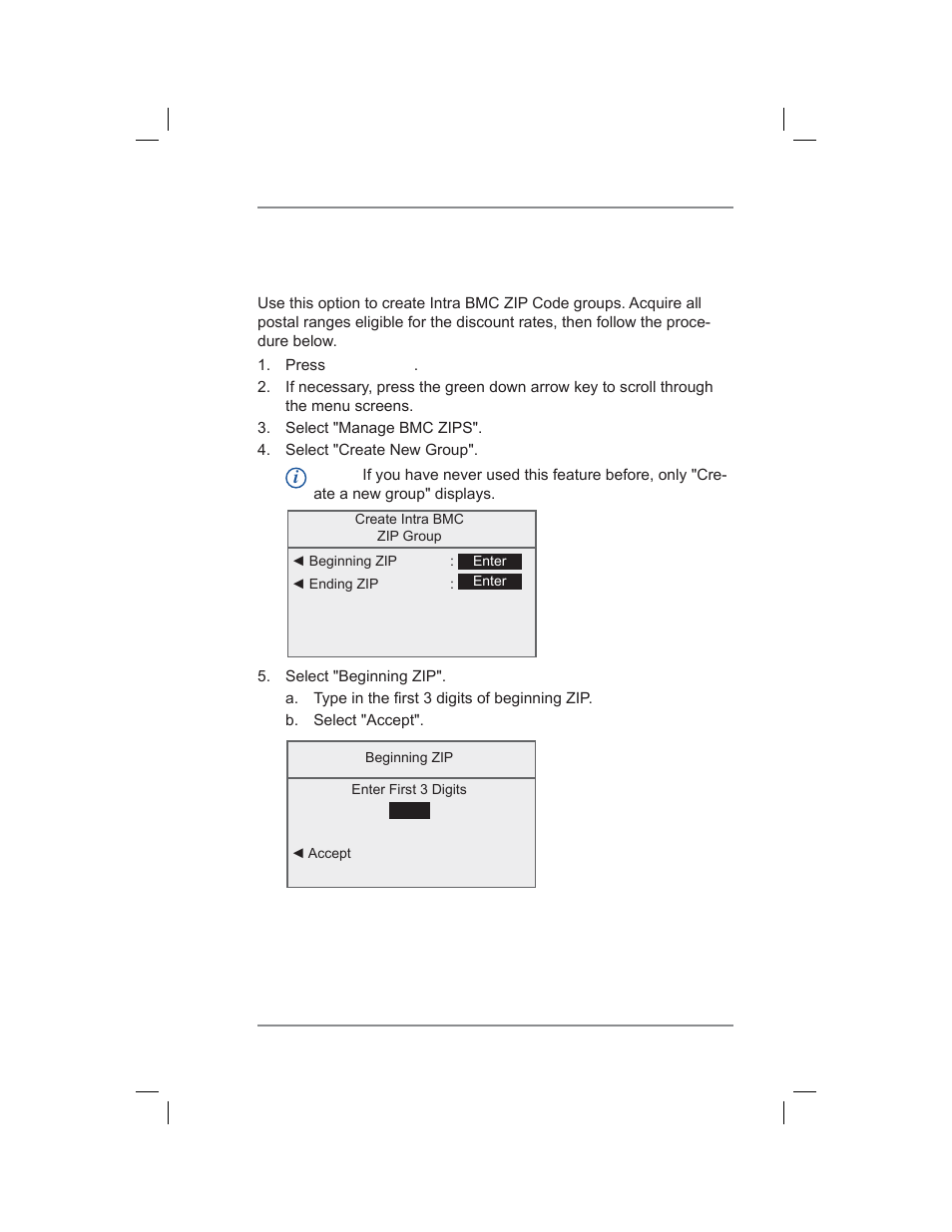 Creating intra bmc zip code groups, 11 • scale options | Pitney Bowes DM400C User Manual | Page 147 / 196