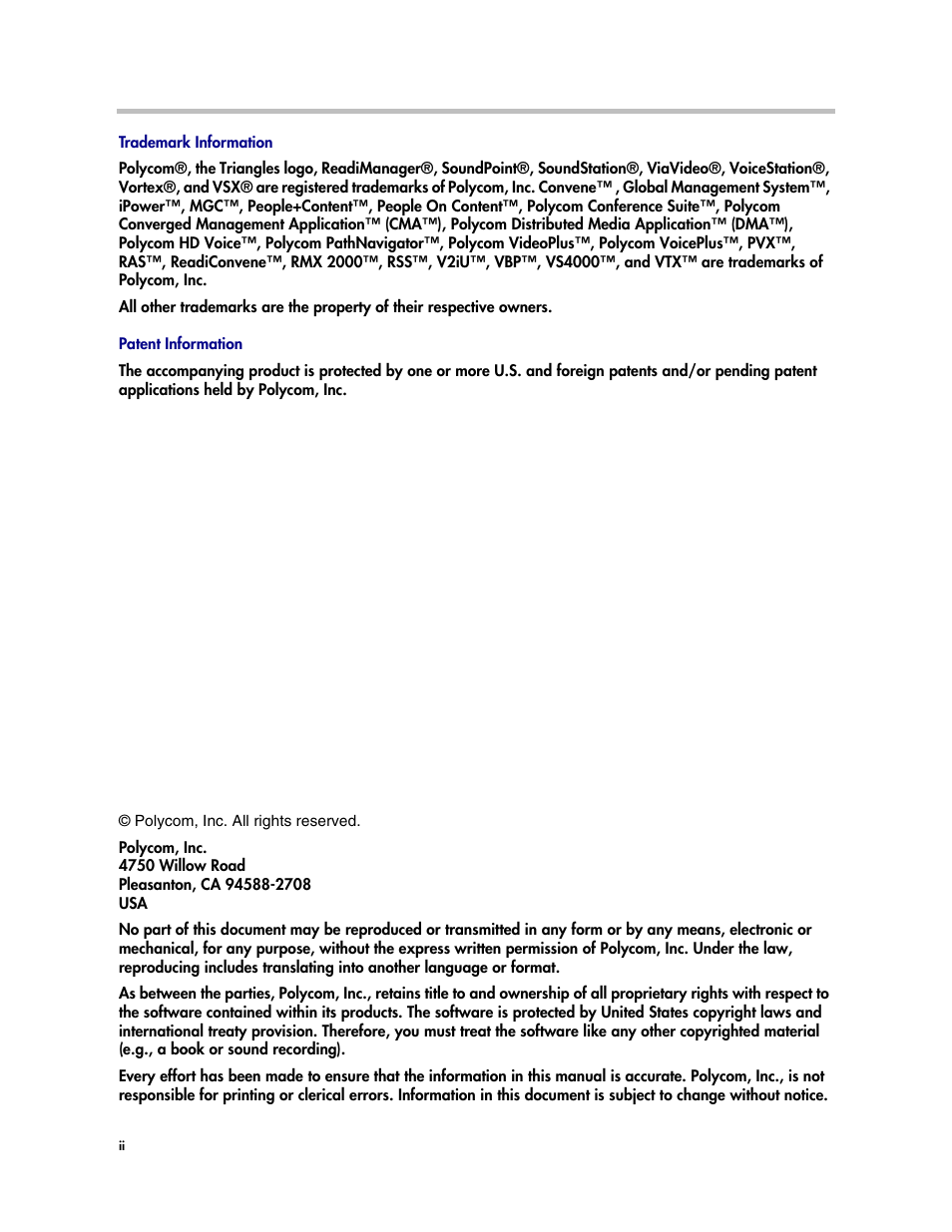 Polycom KIRK 7010 User Manual | Page 2 / 82