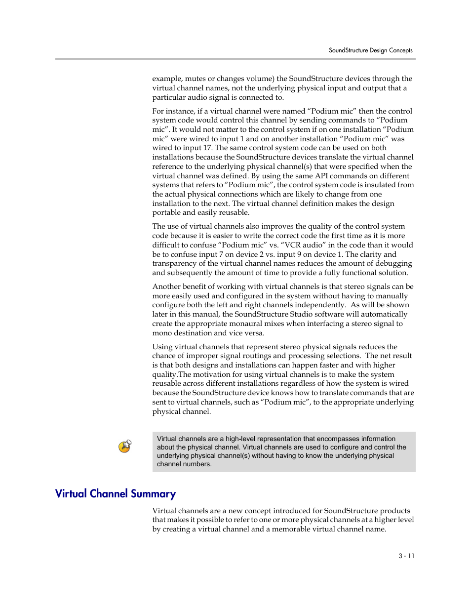 Virtual channel summary, Virtual channel summary –11 | Polycom C16 User Manual | Page 55 / 492
