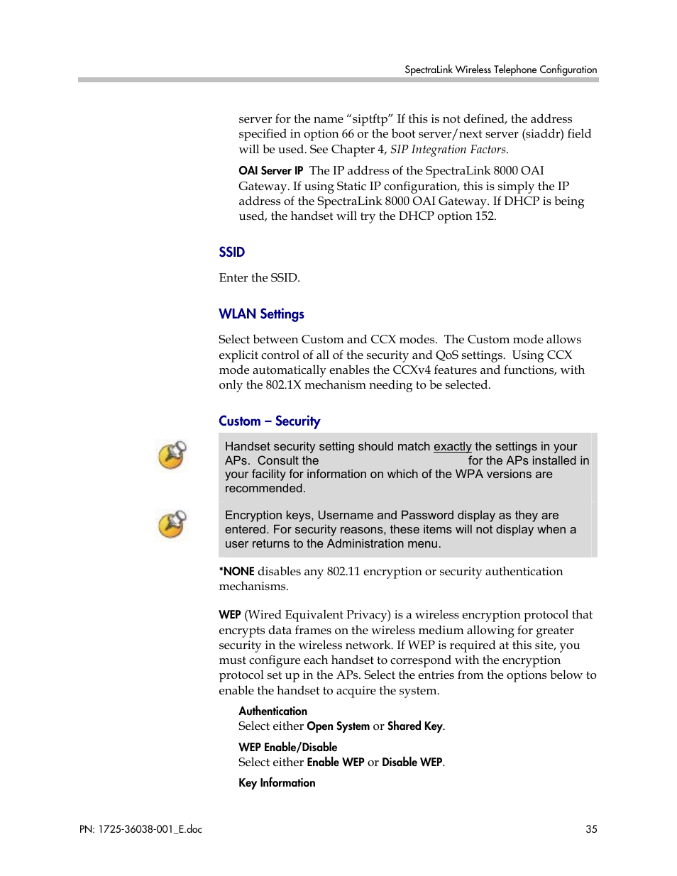 Polycom SpectraLink 8030 User Manual | Page 35 / 131