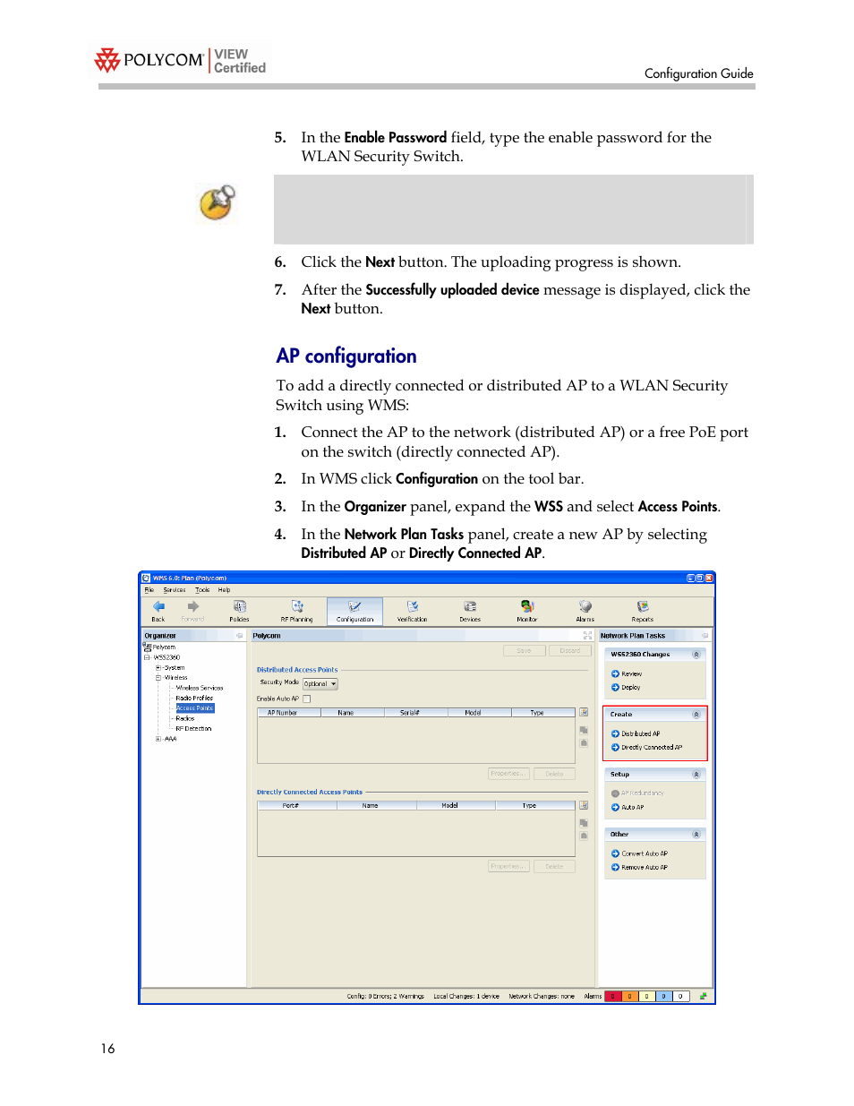 Ap configuration | Polycom 2300 User Manual | Page 16 / 39
