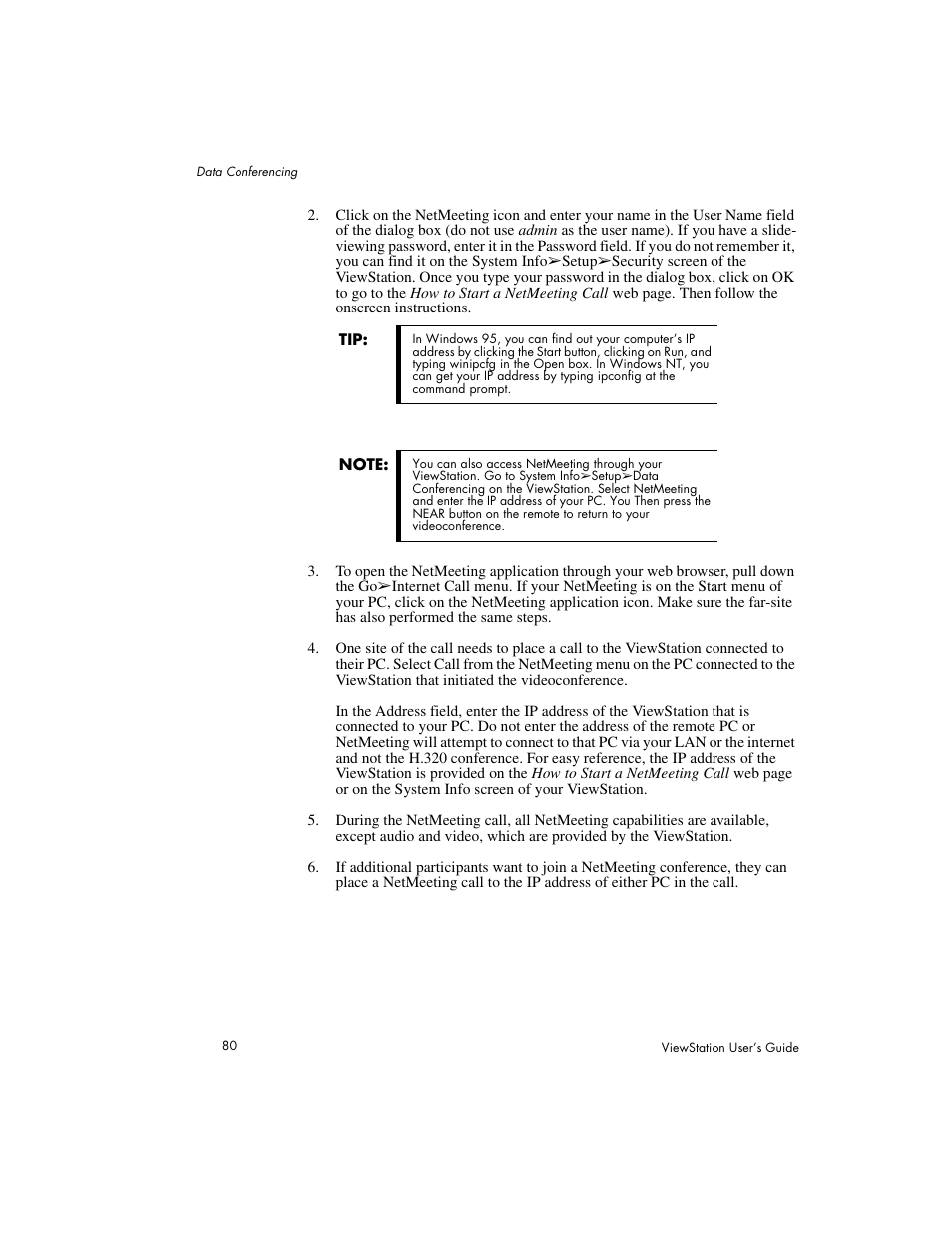 Polycom Viewstation MP User Manual | Page 80 / 140