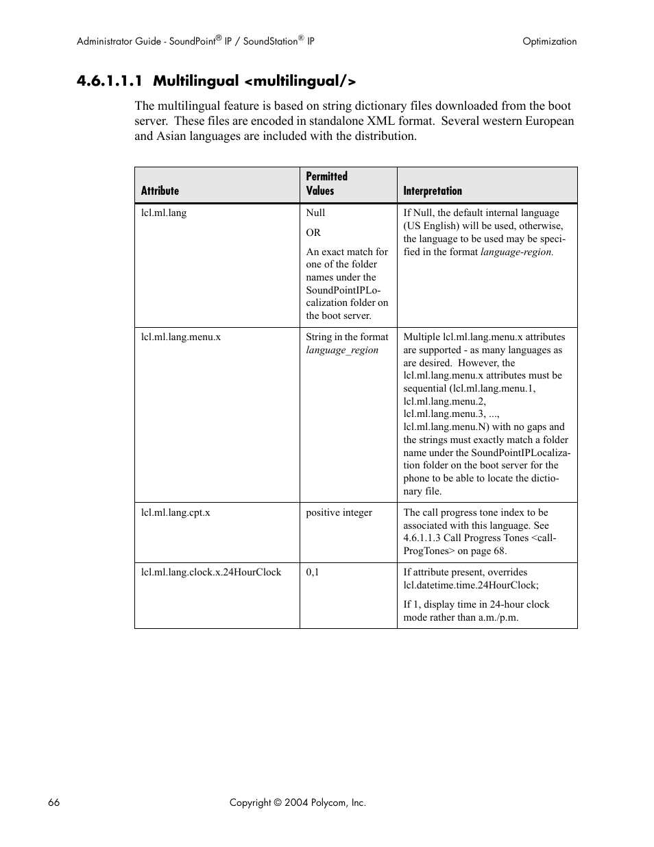 1 multilingual <multilingual | Polycom Version 1.4.x 17 User Manual | Page 74 / 147