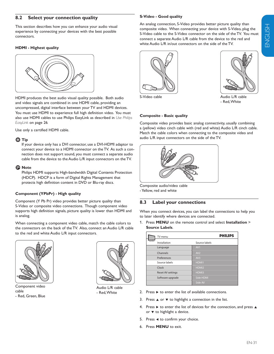 English française esp añol | Polycom 52PFL7403D User Manual | Page 33 / 44