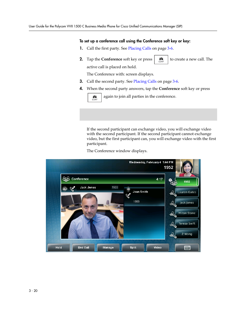Polycom VVX 1500 C Business Media Phone for Cisco Unified Communications Manager (SIP) User Manual | Page 130 / 192