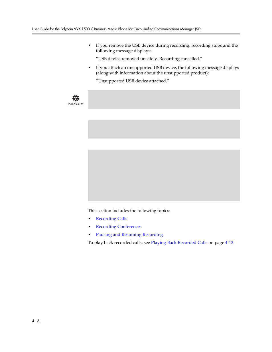 Polycom VVX 1500 C Business Media Phone for Cisco Unified Communications Manager (SIP) User Manual | Page 158 / 192