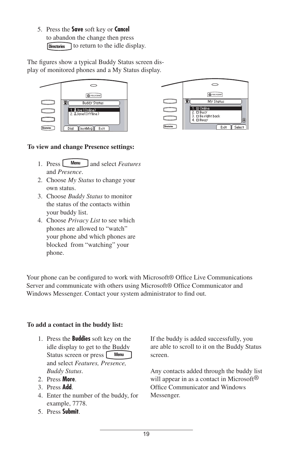Polycom IP 500/501 SIP 2.0 User Manual | Page 22 / 29