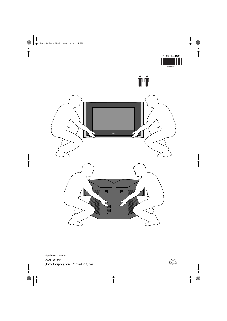 Sony KV-32HQ150K User Manual | Page 148 / 148