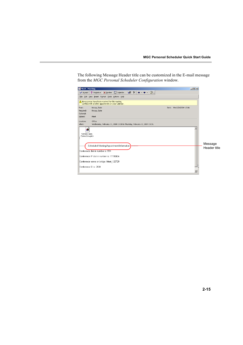 Polycom MGC Personal Scheduler User Manual | Page 23 / 86