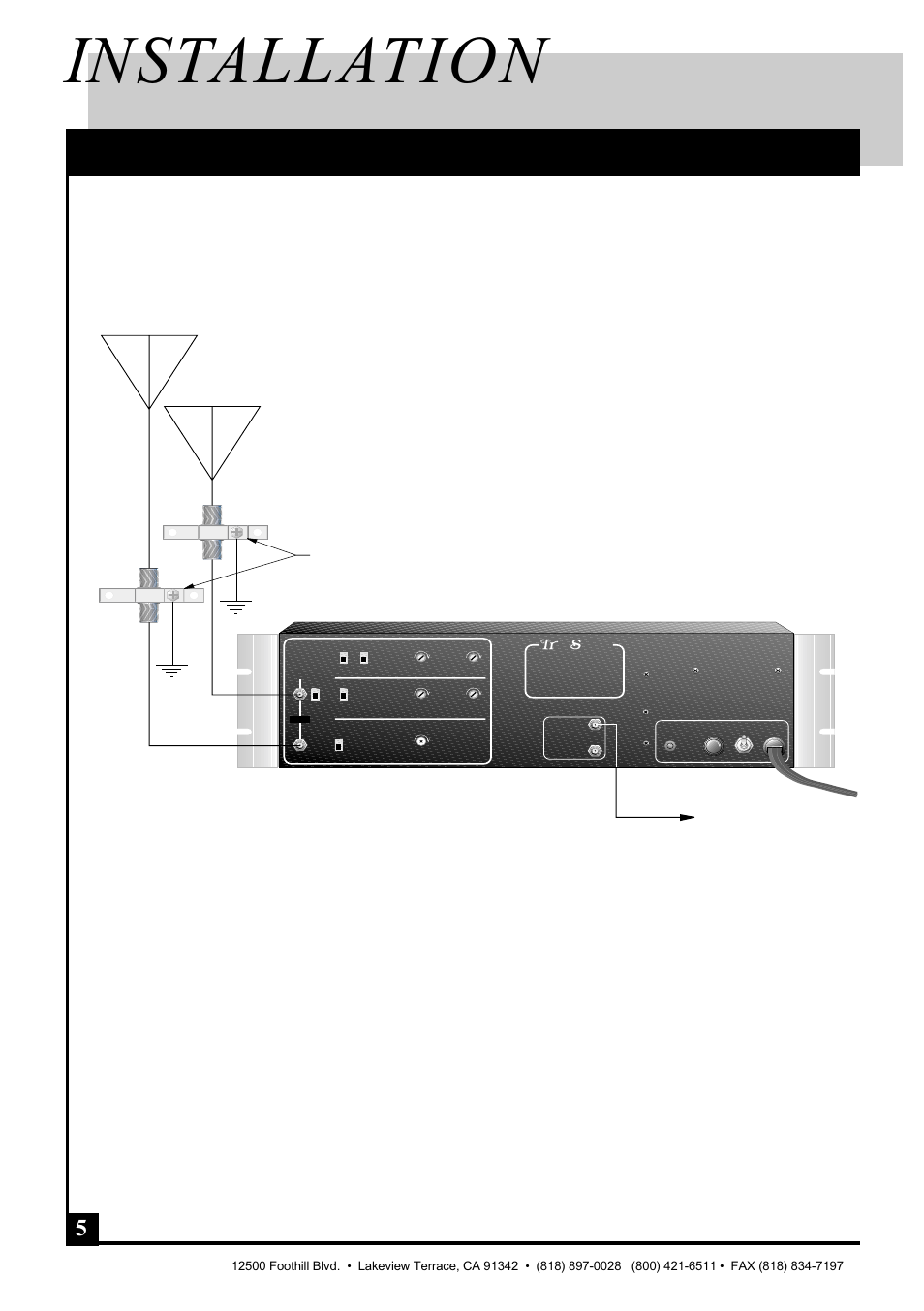 Installation, Pico macom inc, Pec u | Pico Macom TA-52 User Manual | Page 6 / 8