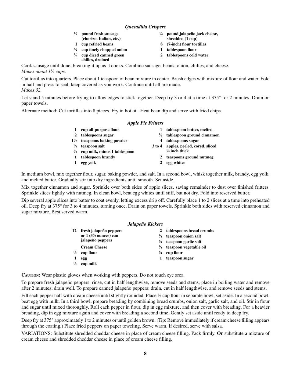 Quesadilla crispers | Presto CoolDaddy User Manual | Page 8 / 9