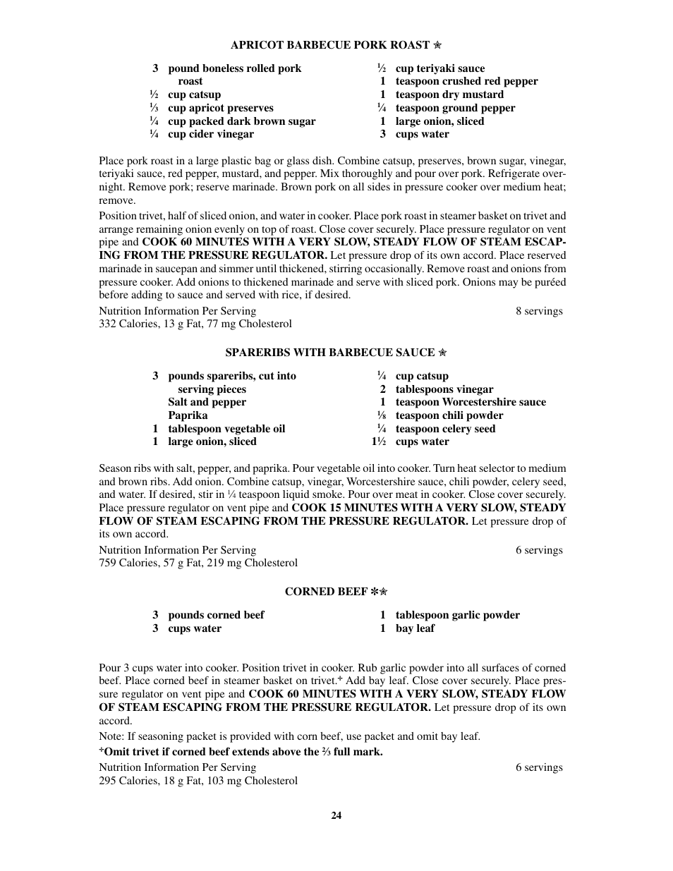 Presto 8-Quart Stainless Steel Pressure Cooker User Manual | Page 24 / 43
