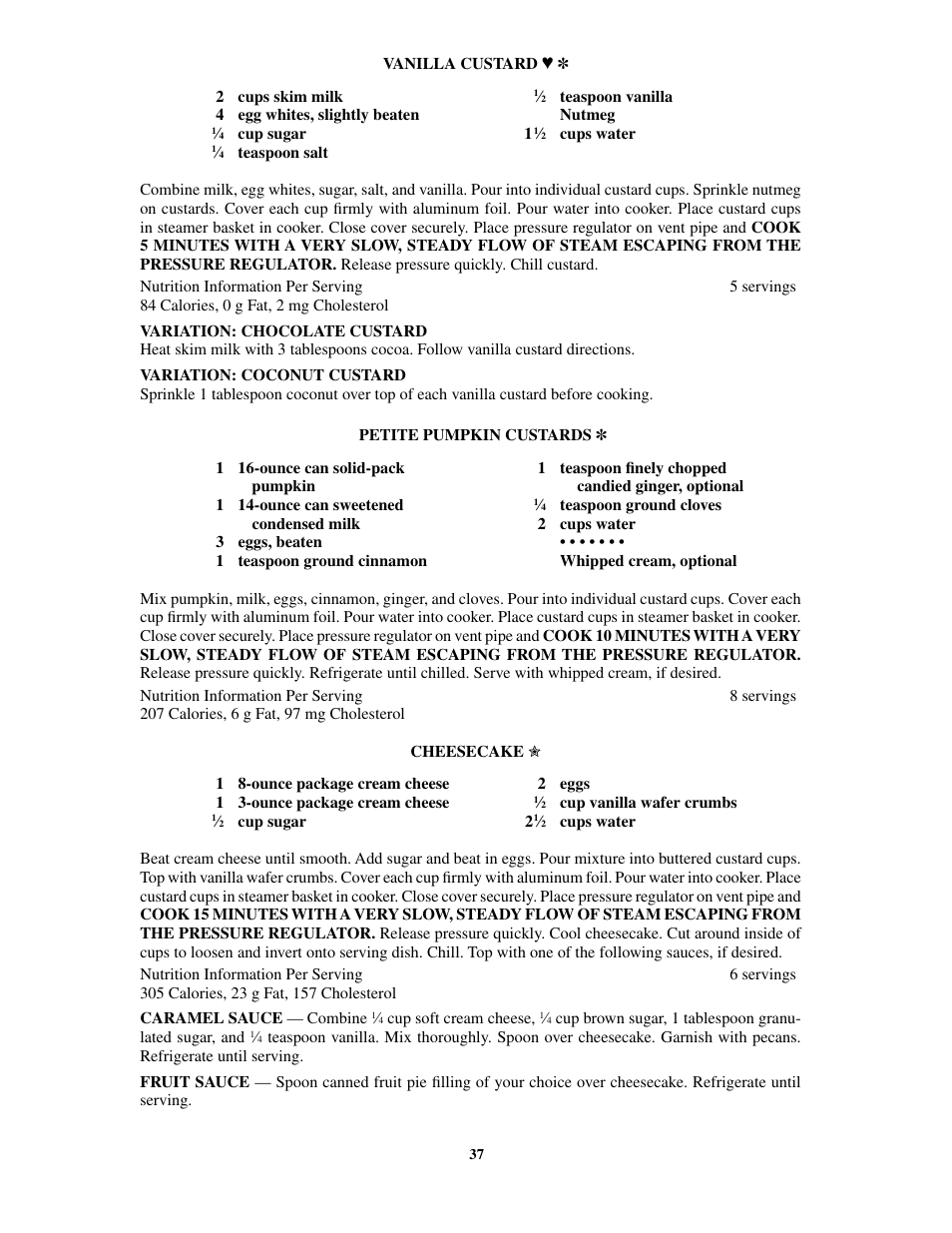 Presto 8-Quart Stainless Steel Pressure Cooker User Manual | Page 37 / 43