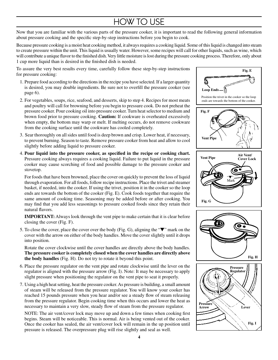 How to use | Presto 8-Quart Stainless Steel Pressure Cooker User Manual | Page 4 / 43