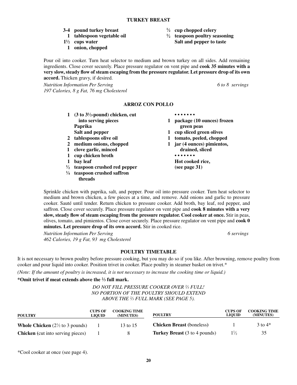 Presto 8-Quart Stainless Steel Pressure Cooker and Canner User Manual | Page 20 / 38