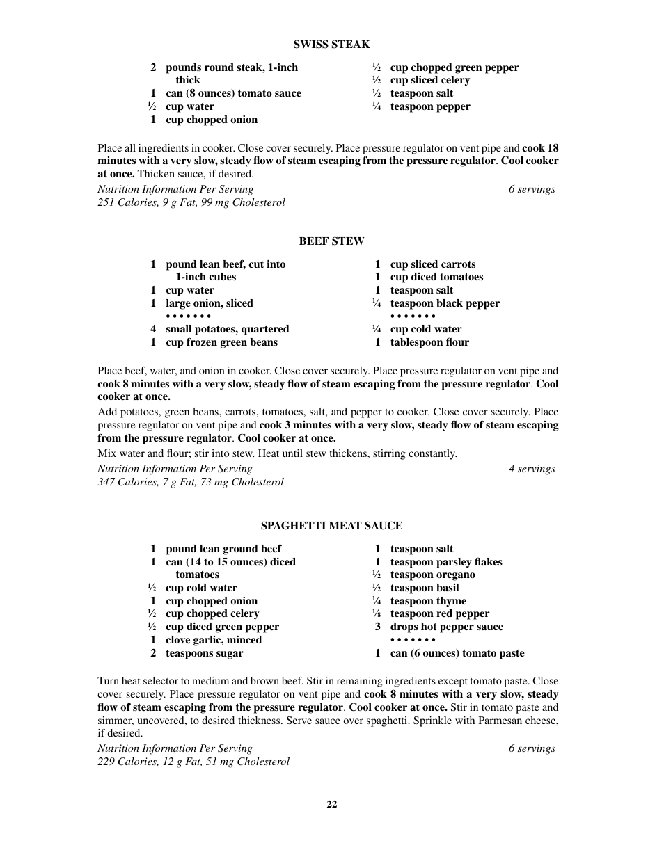 Presto 8-Quart Stainless Steel Pressure Cooker and Canner User Manual | Page 22 / 38