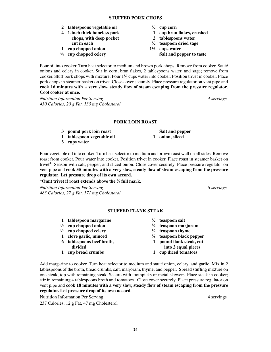 Presto 8-Quart Stainless Steel Pressure Cooker and Canner User Manual | Page 24 / 38