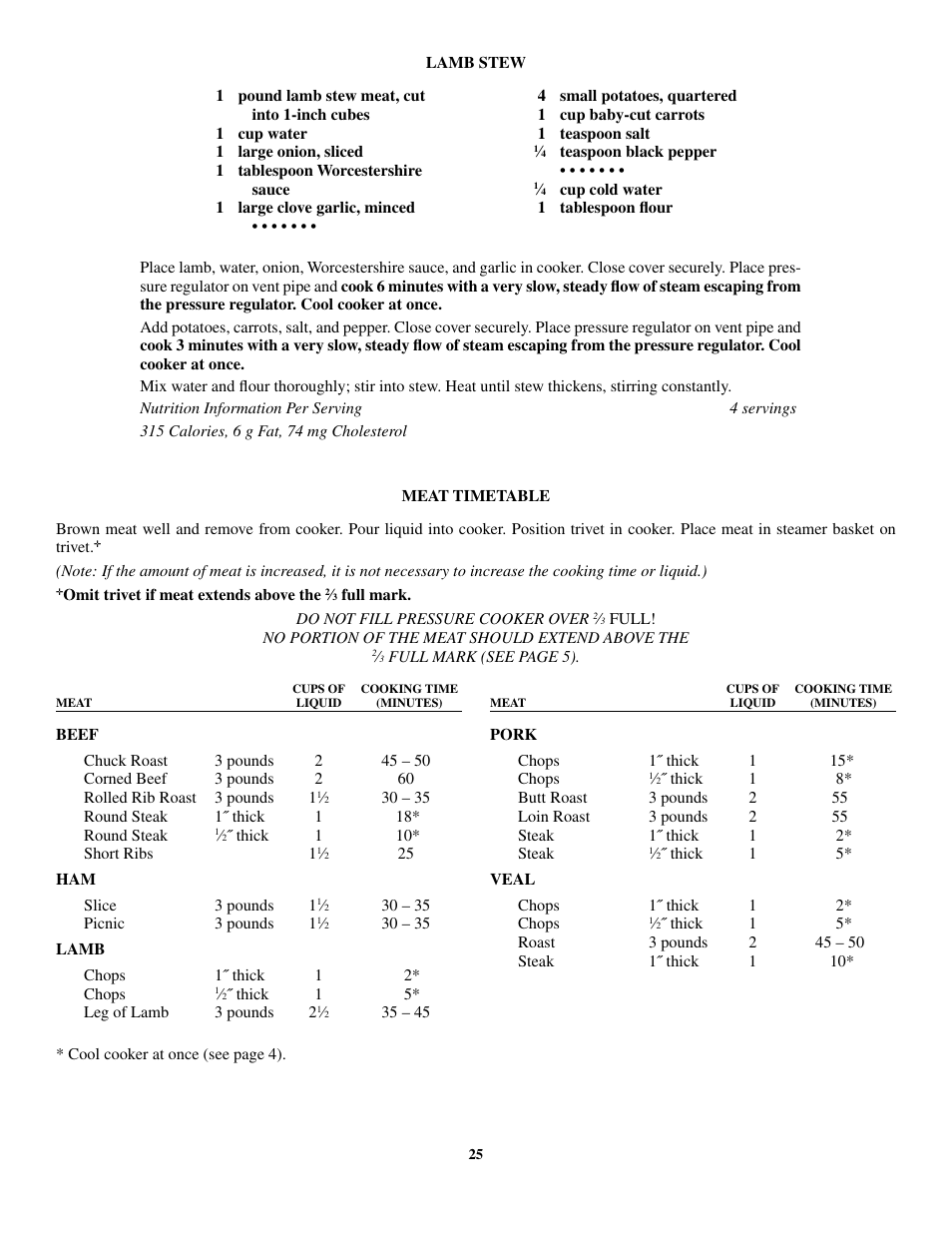 Presto 8-Quart Stainless Steel Pressure Cooker and Canner User Manual | Page 25 / 38