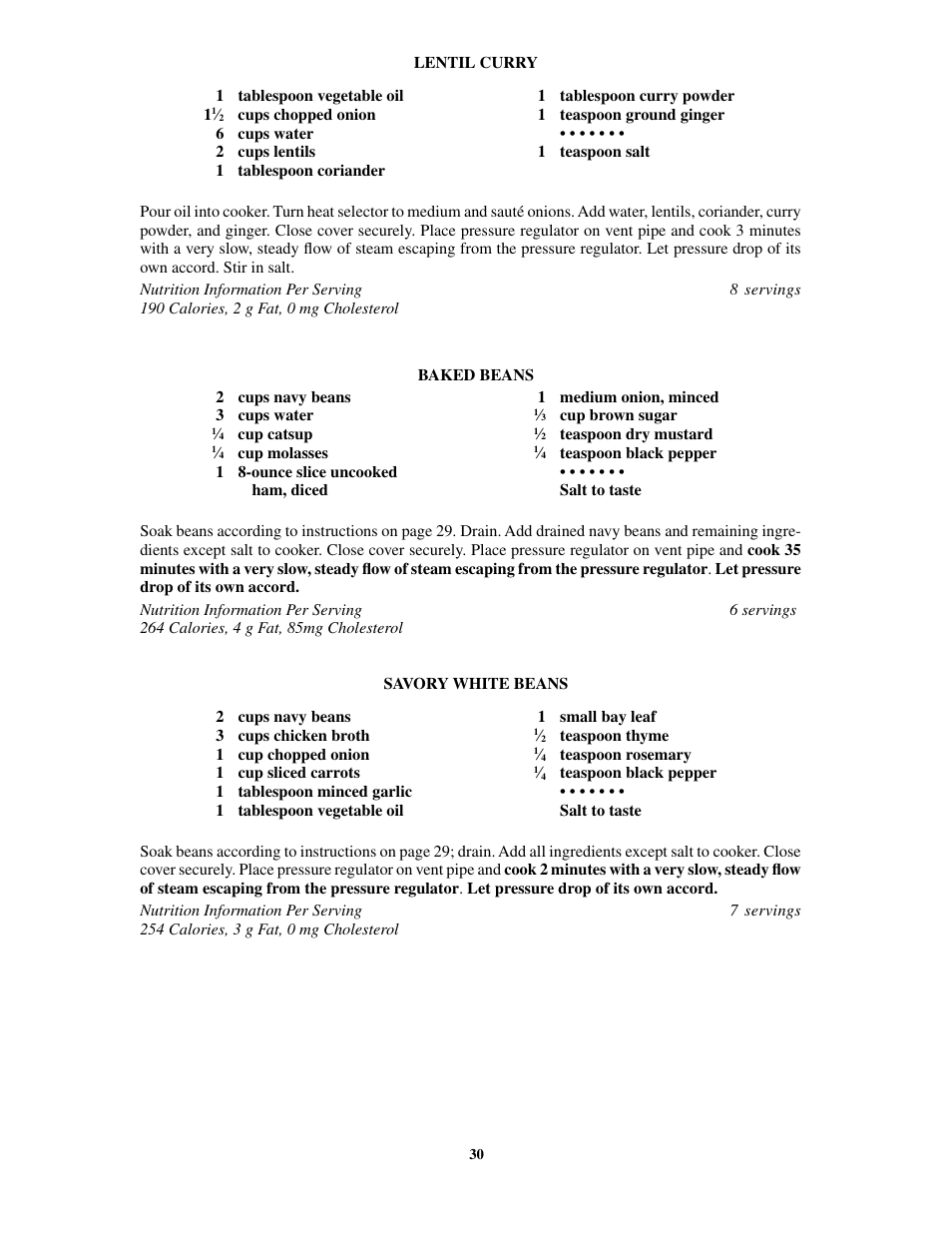 Presto 8-Quart Stainless Steel Pressure Cooker and Canner User Manual | Page 30 / 38